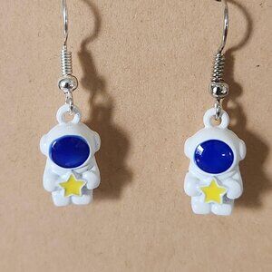 Astronaut with Star Earrings